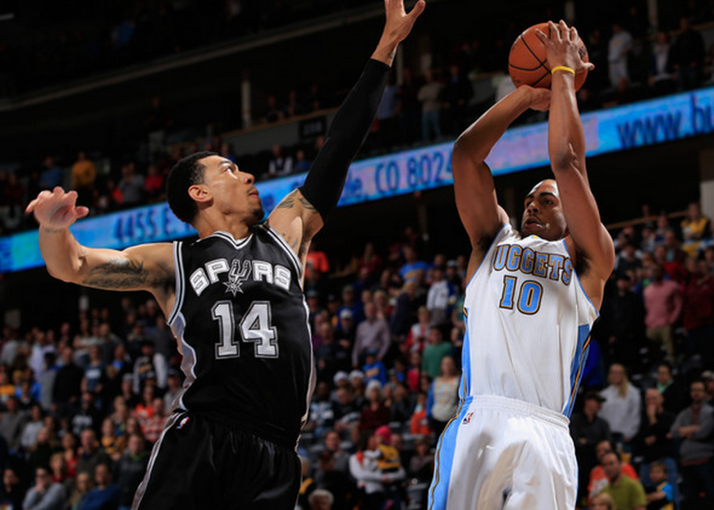 Danny Green blocks Afflalo ( Doug Pensinger/Getty Images)